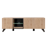 Set di 4 mobili da soggiorno NIELSEN - Rovere e nero