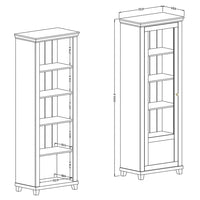 Set di 4 mobili per sala da pranzo color verde e rovere. Collezione ASSIA