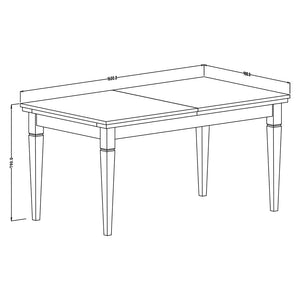 Set di 4 mobili per sala da pranzo color verde e rovere. Collezione ASSIA