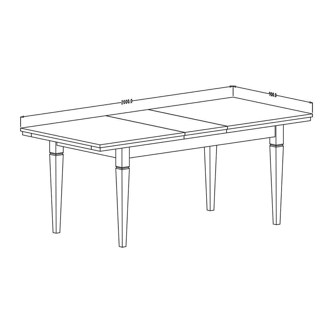 Set di 4 mobili per sala da pranzo color verde e rovere. Collezione ASSIA