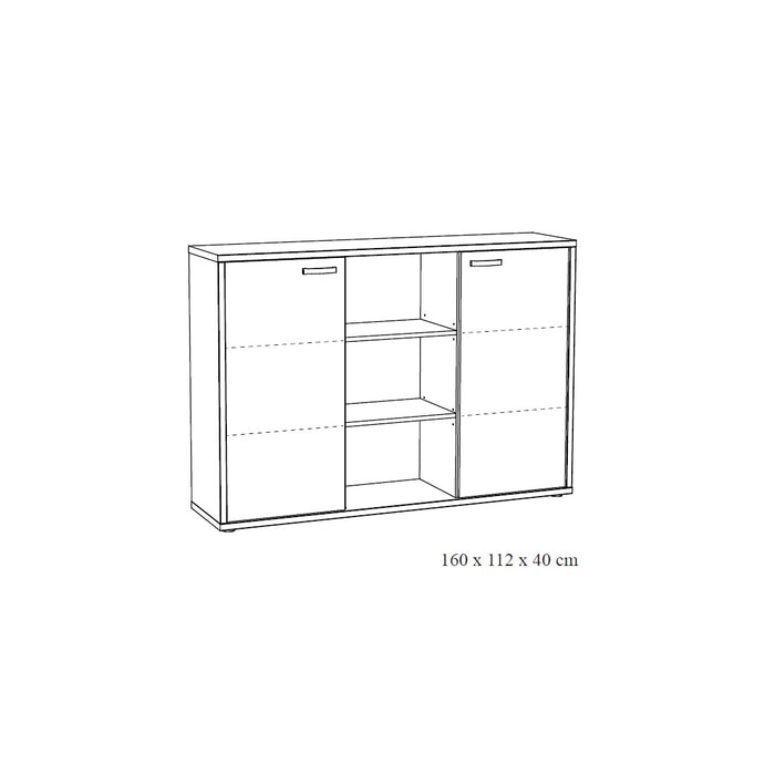 Set di 5 mobili da ufficio professionale in colore quercia dorata collezione DEPÉ