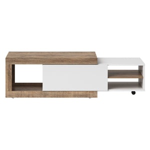 Set di 5 mobili da salotto collezione SINATRA. Colore quercia e bianco lucido.