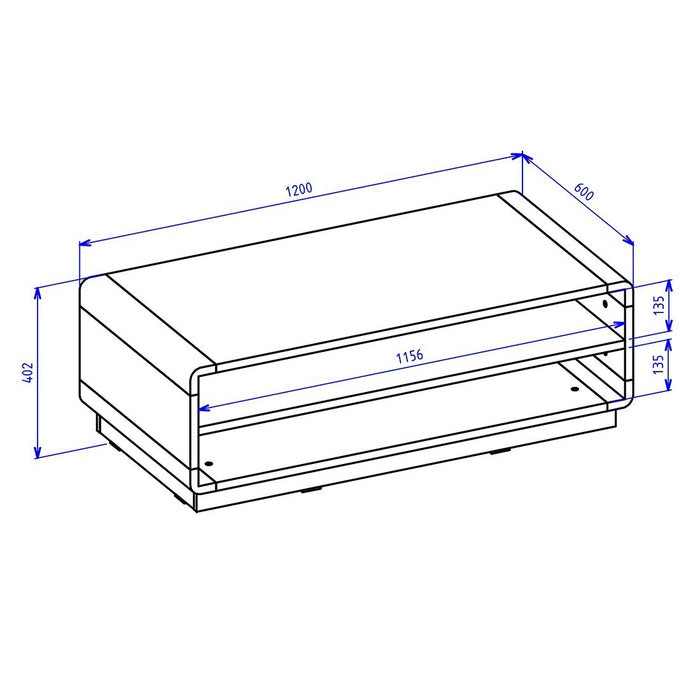 Set di 5 mobili per il soggiorno collezione VILLA. Colore quercia e nero opaco.