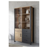 Set di 6 mobili da salotto DARWIN - Abete e nero