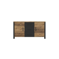 Set di 6 mobili da salotto DARWIN - Abete e nero