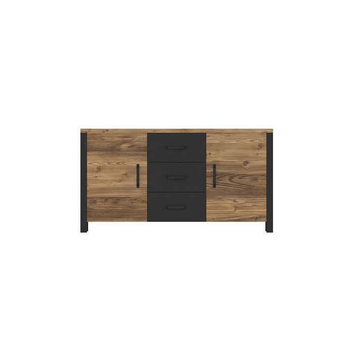 Set di 6 mobili da salotto DARWIN - Abete e nero