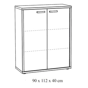 Set di 8 mobili da ufficio professionale colore bianco collezione SOON