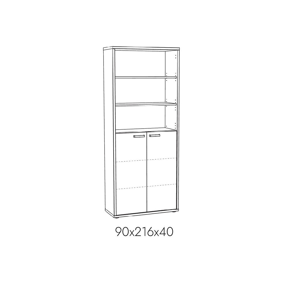 Set di 8 mobili da ufficio professionale colore bianco collezione SOON