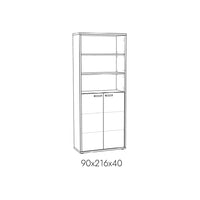 Set di 8 mobili da ufficio professionale colore bianco collezione SOON