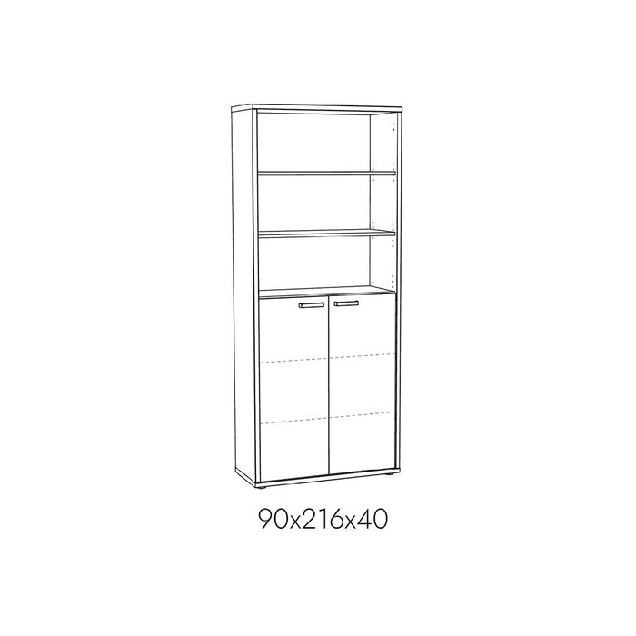 Set di 8 mobili da ufficio professionale colore bianco collezione SOON