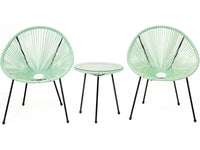 Set da giardino Acapulco "Liana" - 2 posti - Verde chiaro