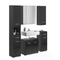 Set di mobili da bagno: Mobile sotto lavabo + Colonna da bagno + 2 mezze colonne + mobile contenitore con