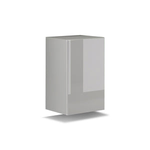 Set di mobili da soggiorno sospesi bianchi collezione CEPTO XXIV. 240 cm, 8 pezzi, con LED, modulari.