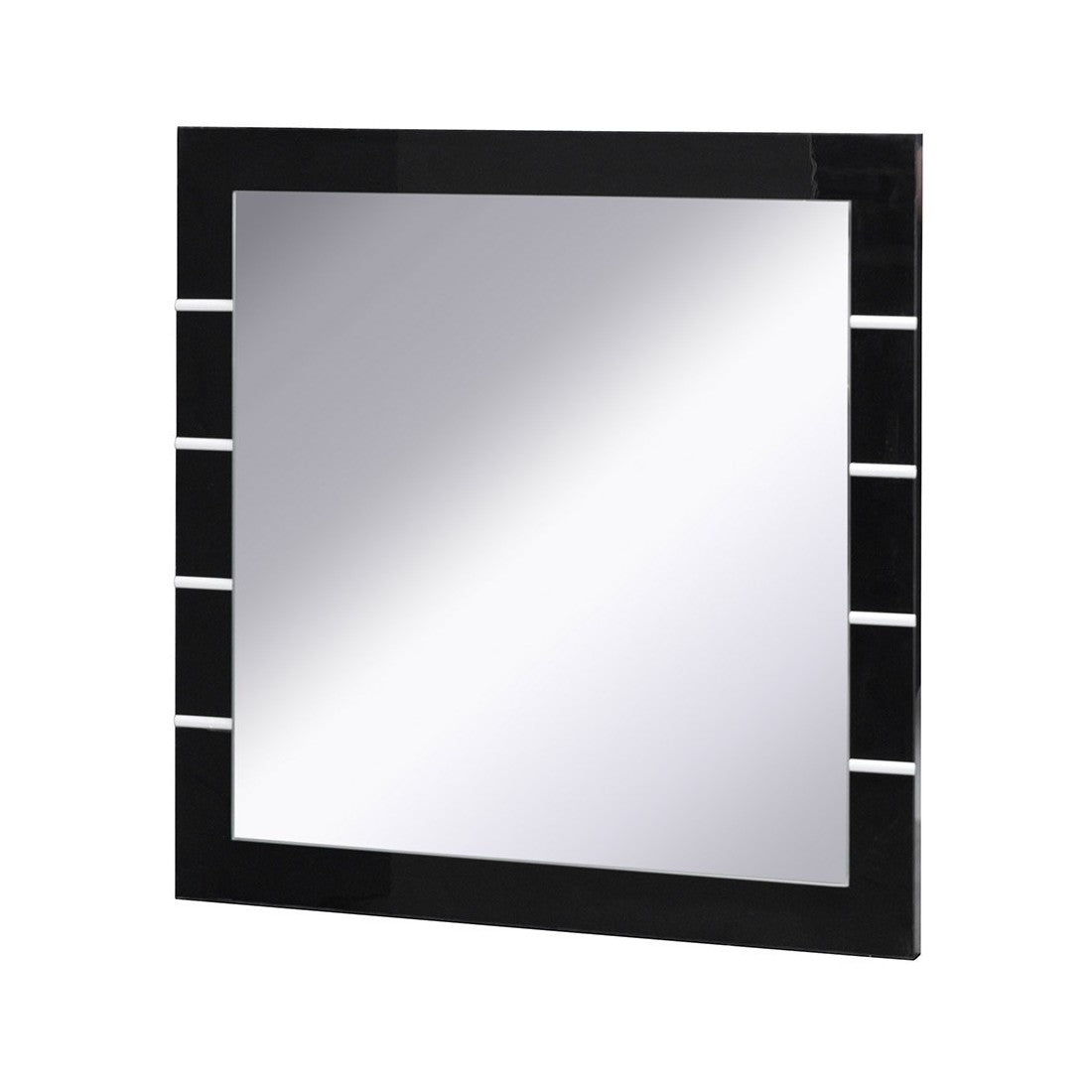 Set di mobili da soggiorno in colore nero e bianco lucido con LED