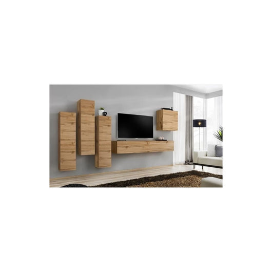 Set di mobili da salotto design collezione SWITCH III. Colore quercia Wotan.