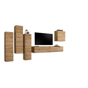 Set di mobili da salotto design collezione SWITCH III. Colore quercia Wotan.