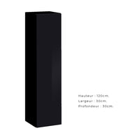 Set di mobili da soggiorno design collezione SWITCH III. Colori nero lucido e quercia Wotan.