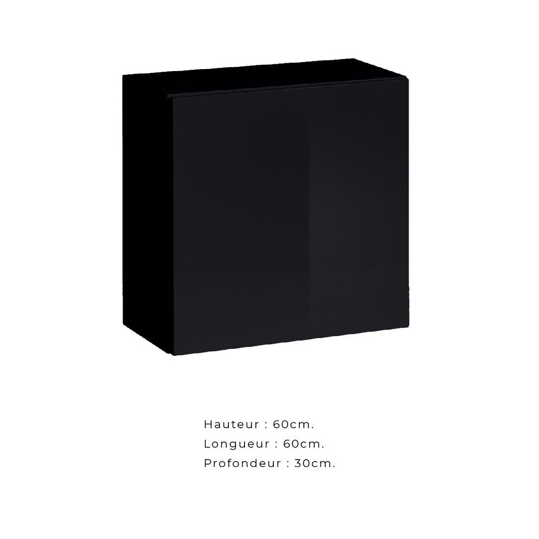 Set di mobili da salotto design SWITCH V, colori nero e rovere. Finiture in nero lucido e rovere fresato.