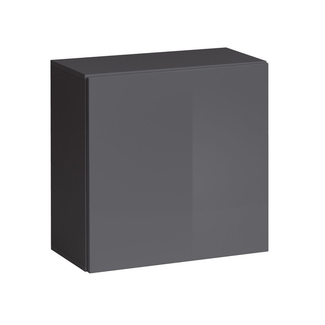 Set di mobili da salotto design SWITCH VI. Colori rovere e grigio con finitura rovere effetto fresato e grigio lucido.