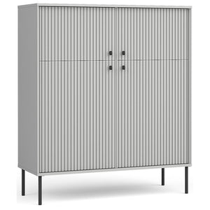 Sala da pranzo completa ISIS: Credenza, Buffetto, Vetrina e Tavolo Estensibile.