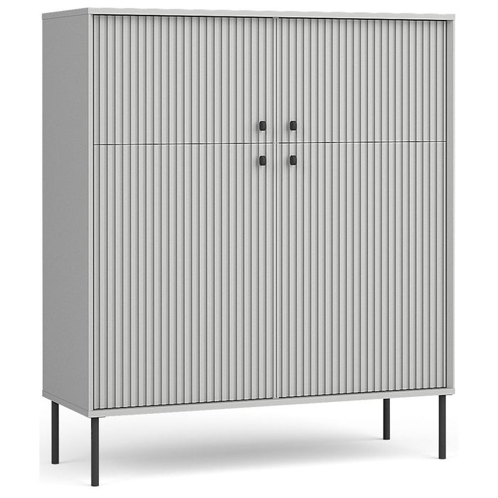 Sala da pranzo completa ISIS: Credenza, Buffetto, Vetrina e Tavolo Estensibile.