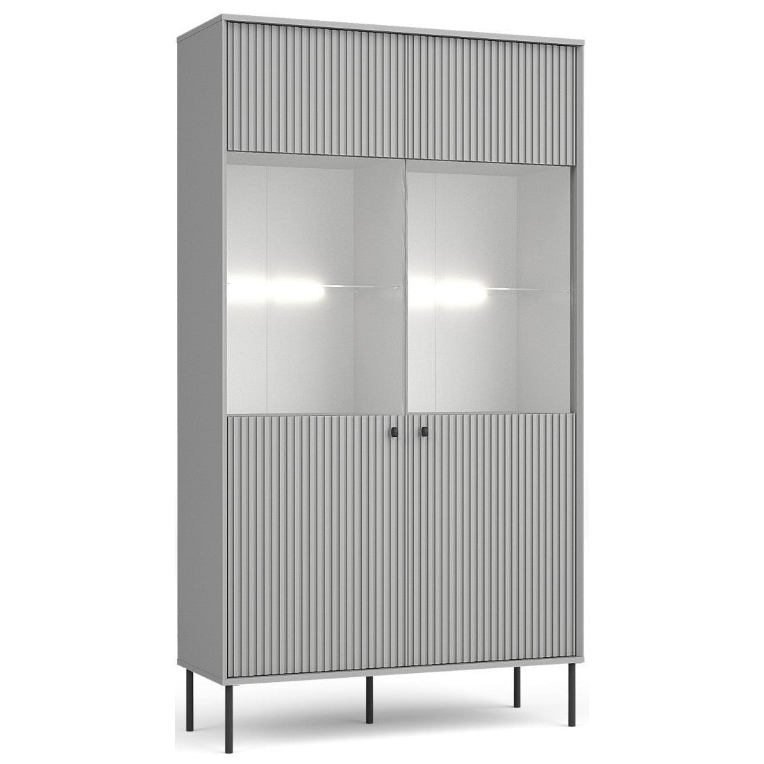 Sala da pranzo completa ISIS: Credenza, Buffetto, Vetrina e Tavolo Estensibile.