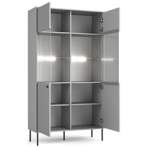 Sala da pranzo completa ISIS: Credenza, Buffetto, Vetrina e Tavolo Estensibile.