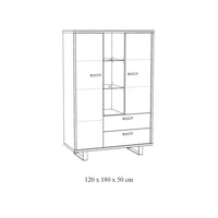 Set di mobili per sala da pranzo in rovere chiaro, collezione NEWTON.