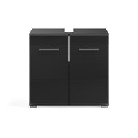 Set per il bagno: mobile sottolavabo - Nero lucido - KLEANKIN