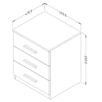 Set letto 180x200 più comodini collezione EOS. Colore rovere scuro e nero.