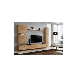 Mobile da soggiorno a parete SWITCH VIII design, colore quercia Wotan.