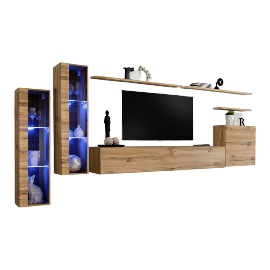 Mobile da soggiorno a parete SWITCH XI design, colore quercia Wotan.