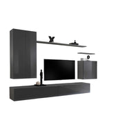 Set di mobili da salotto SWITCH II design, colore grigio lucido.