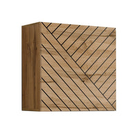 Set di mobili per soggiorno SWITCH III design, colori nero e rovere. Finiture lucide e effetto rovere fresato.