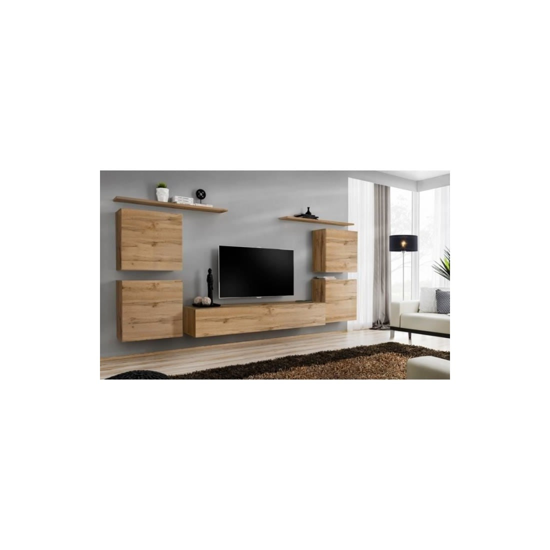 Set di mobili da salotto SWITCH IV design, colore quercia Wotan.