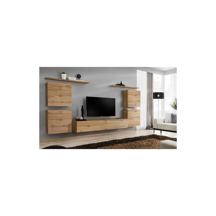 Set di mobili da salotto SWITCH IV design, colore quercia Wotan.
