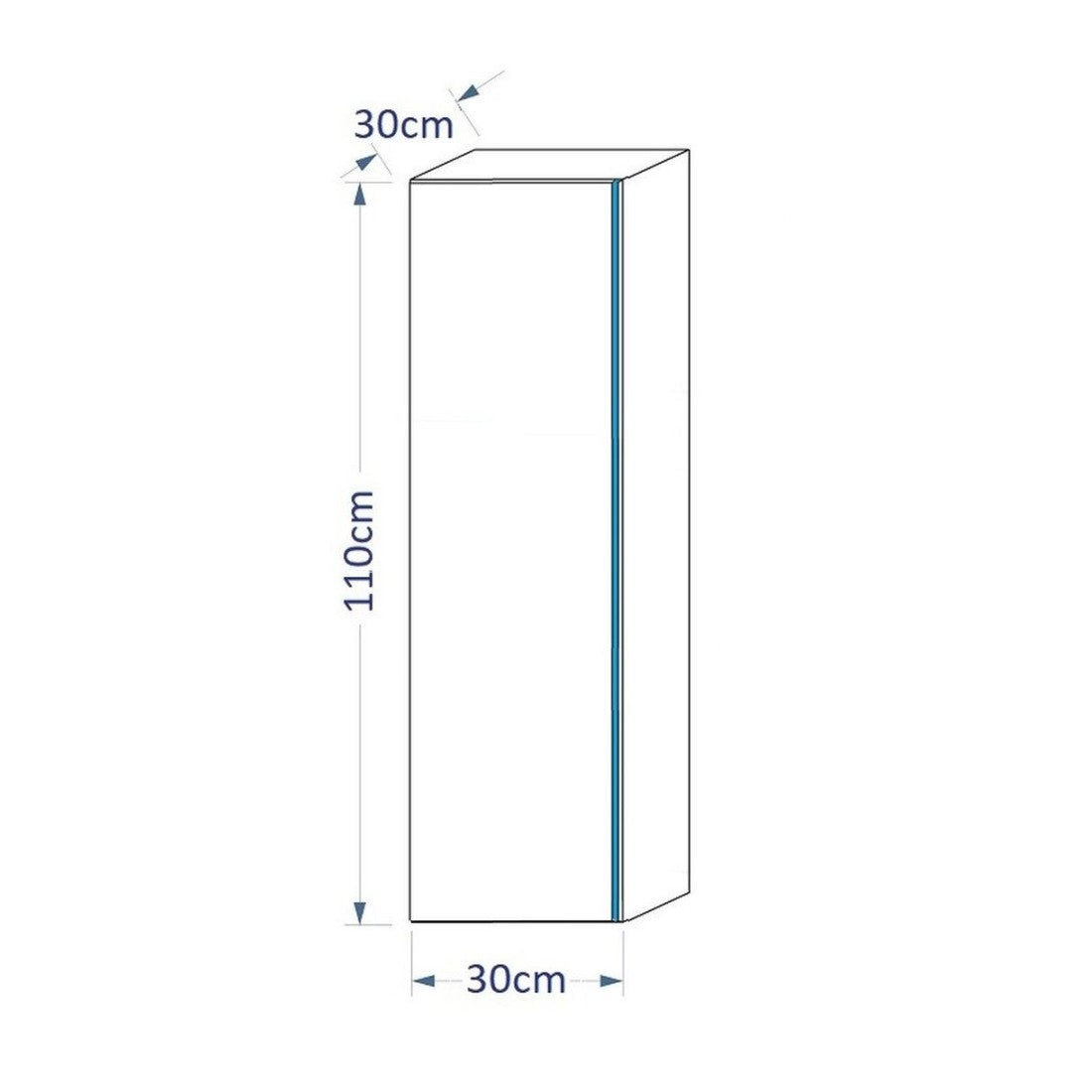 Set mobili da bagno bianco collezione BIRD, colonne, mobile sottolavabo 80 cm, specchio, sifone e LED