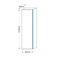 Set mobili da bagno bianco collezione BIRD, colonne, mobile sottolavabo 80 cm, specchio, sifone e LED