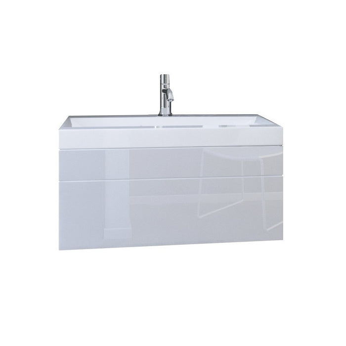 Set di mobili da bagno bianchi, collezione OWL. 2 colonne, mobiletto sottolavabo, lavabo.