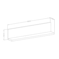 Set di mobili da salotto con LED collezione BERGAMO. Colori bianco e grigio cemento.