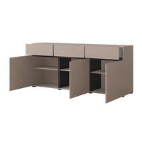Set mobili da salotto HAVANA – Buffet alto, mobile TV, buffet basso – Design moderno beige e nero