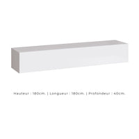 Set mobili da salotto industriale SWITCH M3 – Bianco – LED integrati &amp sistema Push to Open