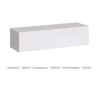 Set mobili da salotto industriale SWITCH M3 – Bianco – LED integrati &amp sistema Push to Open