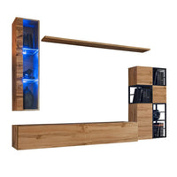 Set di mobili da soggiorno in stile industriale SWITCH M2. Colore rovere.