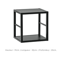 Set di mobili da salotto in stile industriale SWITCH M2. Colore nero.