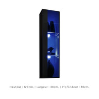 Set di mobili da salotto in stile industriale SWITCH M2. Colore nero.