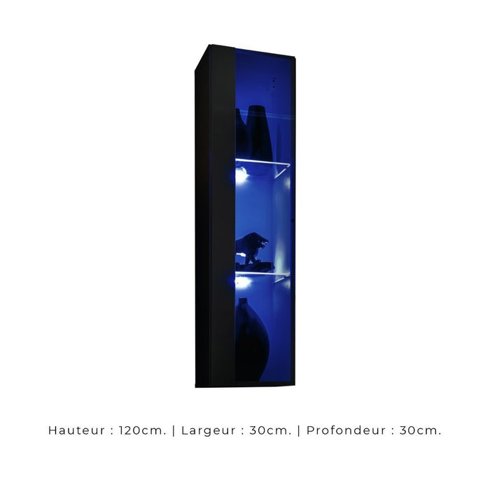 Set di mobili da salotto in stile industriale SWITCH M2. Colore nero.