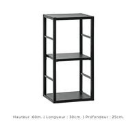 Set di mobili da salotto in stile industriale SWITCH M2. Colore nero.