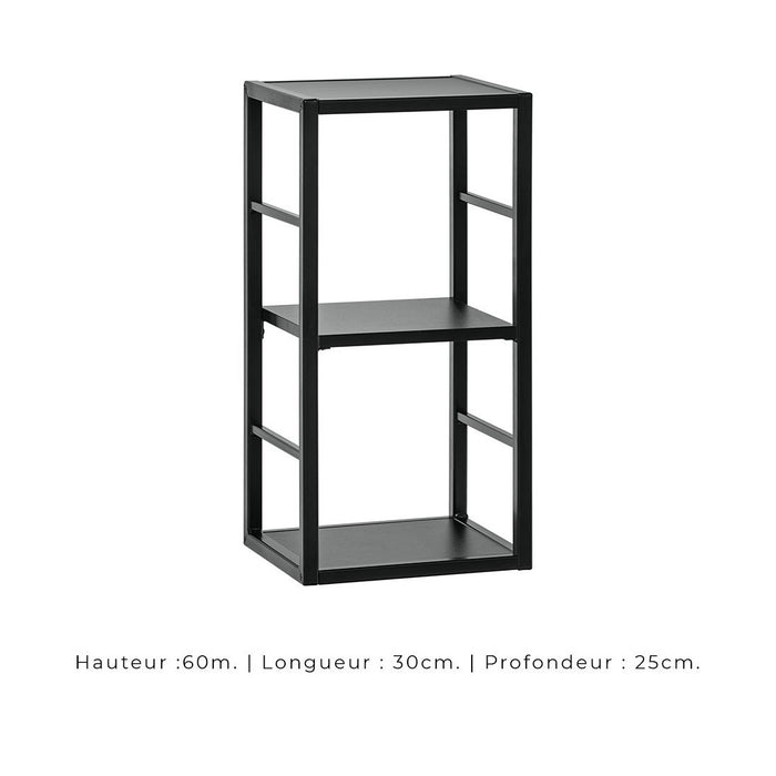 Set di mobili da salotto in stile industriale SWITCH M2. Colore nero.