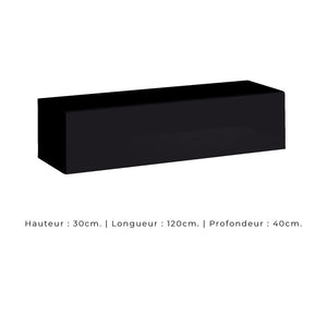 Set di mobili da soggiorno in stile industriale SWITCH M3. Colore nero.